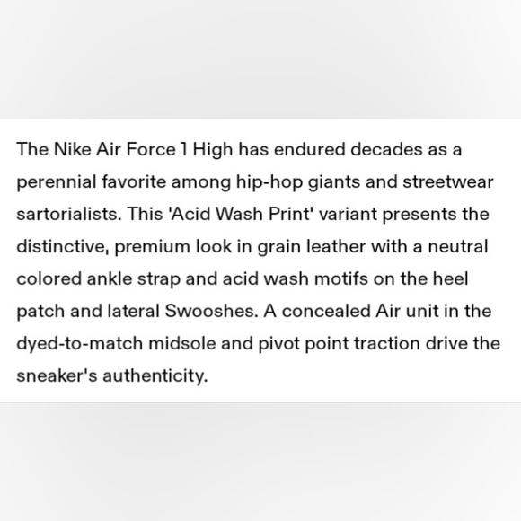 AIR FORCE 1 HIGH- SIZE 9.5- BLK/PARTICLE BEIGE- ACID WASH - Picture 3 of 12